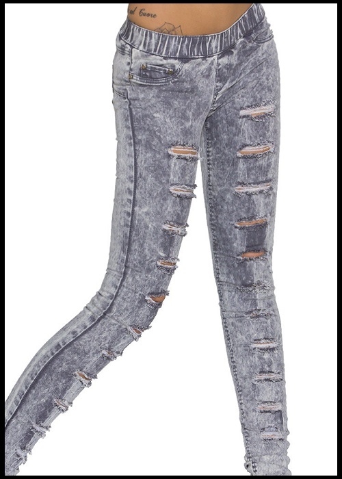 Grå jeans leggings